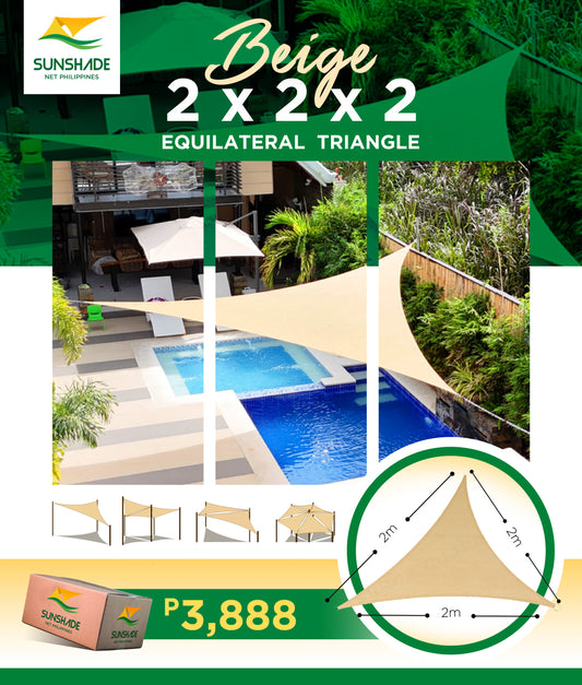 Triangular Sailshade Net 2x2x2M
