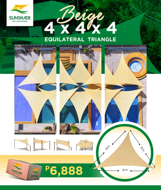 Triangular Sailshade Net 4x4x4M
