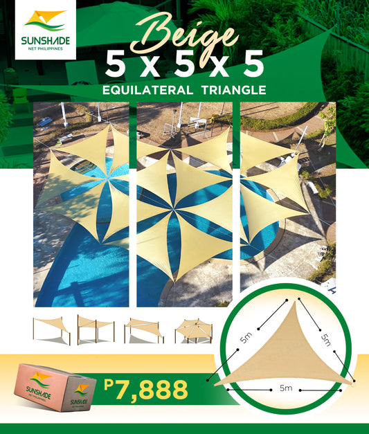 Triangular Sailshade Net 5x5x5M
